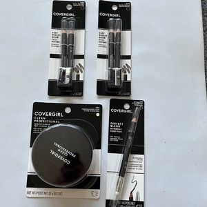 Lot of 4 Cover Girl makeup: 1 Translucent Fair Loose Powder & 3 eye brow…